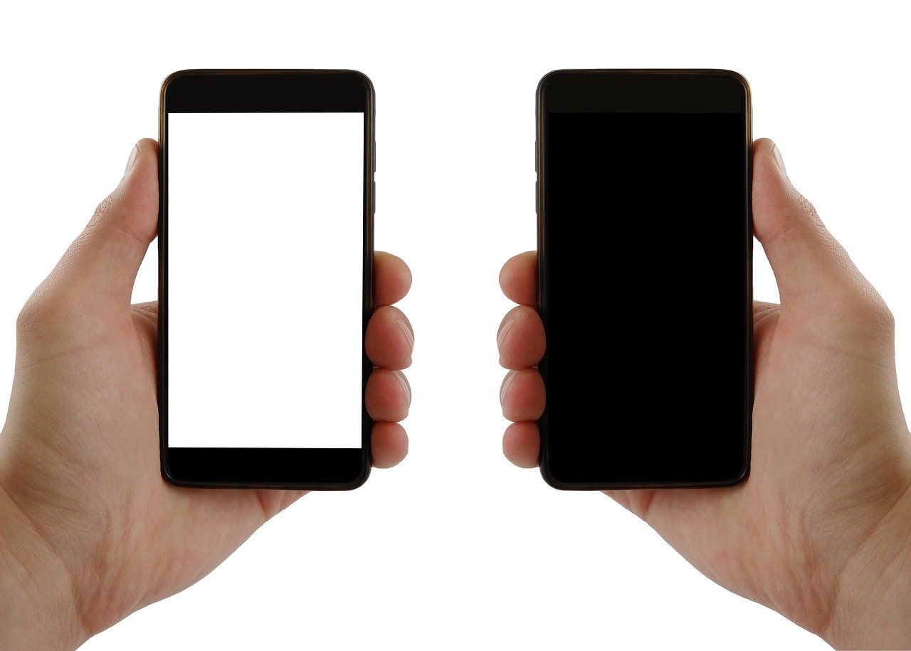 two mobile phones